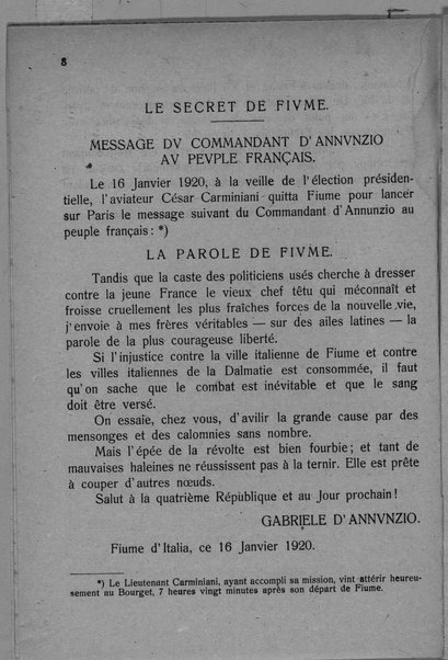 Actes et communiqués du bureau des relations extérieures du 28 novembre 1919 au 1er mai 1920